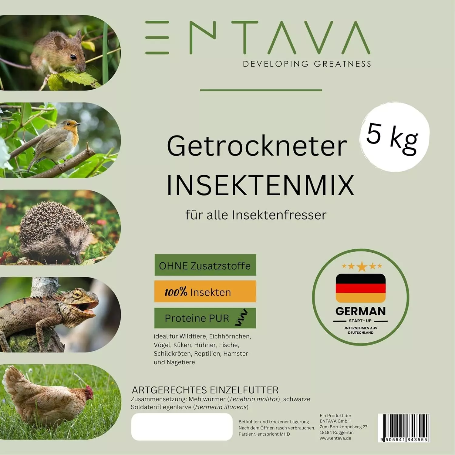 ENTAVA 5kg nachhaltiger Insektenmix