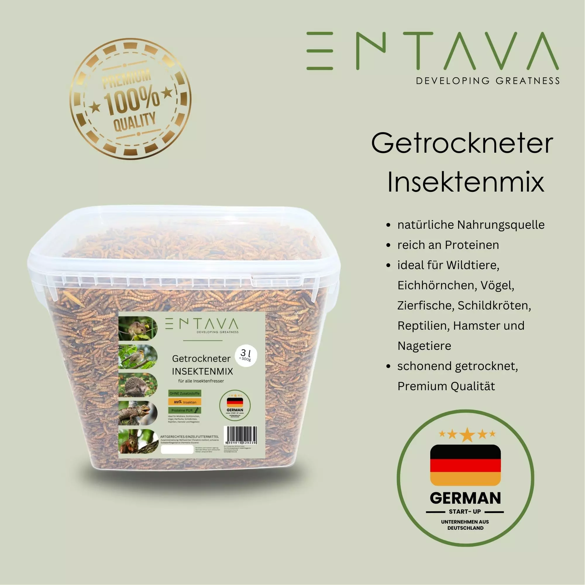 ENTAVA 3l nachhaltiger Insektenmix